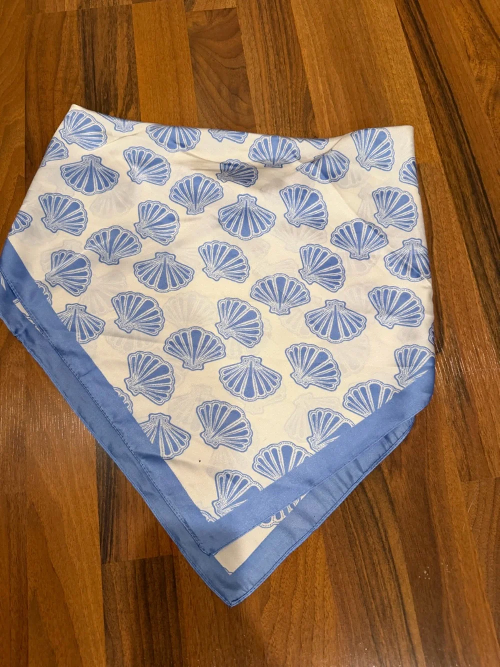 Blue Shell Print Lightweight Scarf - Picture 5 of 6
